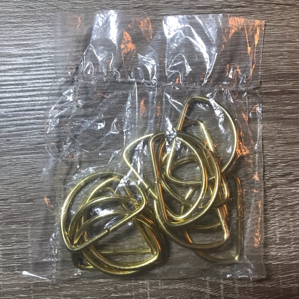 Gold D-Rings Hardware 2” Sewing Notions